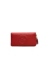 Gucci Logo Details Long Wallet In Red