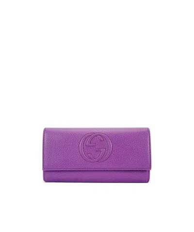 Gucci Gg Decorated Wallet In Red