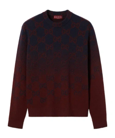 Gucci Gg Degradé-jacquard Sweater In Black