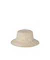 Gucci Gg Denim Bucket Hat With Horsebit In Multi
