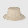 Gucci Gg Denim Bucket Hat With Horsebit In White