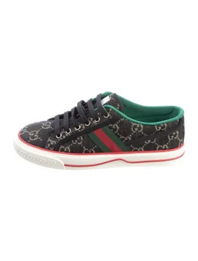 Pre-owned Gucci Gg Denim Canvas Sneakers In Black