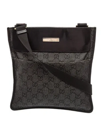 Pre-owned Gucci Gg Denim Clutch In Black