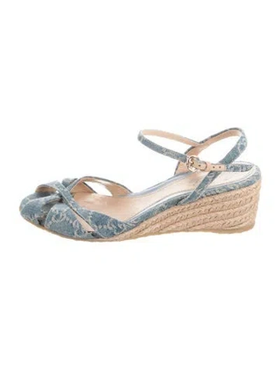 Pre-owned Gucci Gg Denim Denim Espadrilles In Blue