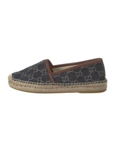 Pre-owned Gucci Gg Denim Denim Espadrilles In Blue