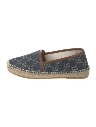 Pre-owned Gucci Gg Denim Denim Espadrilles In Blue