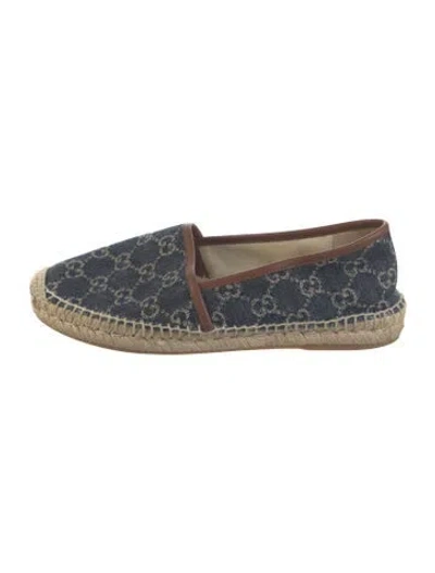 Pre-owned Gucci Gg Denim Denim Espadrilles In Blue