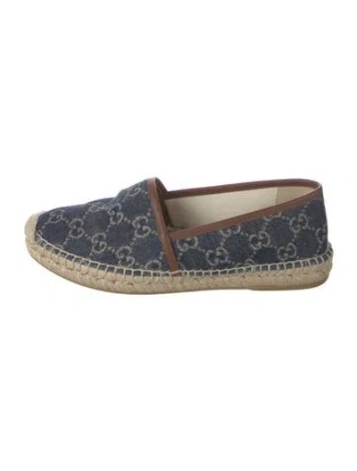 Pre-owned Gucci Gg Denim Denim Espadrilles In Blue