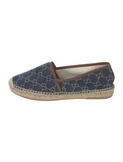 Pre-owned Gucci Gg Denim Denim Espadrilles In Blue