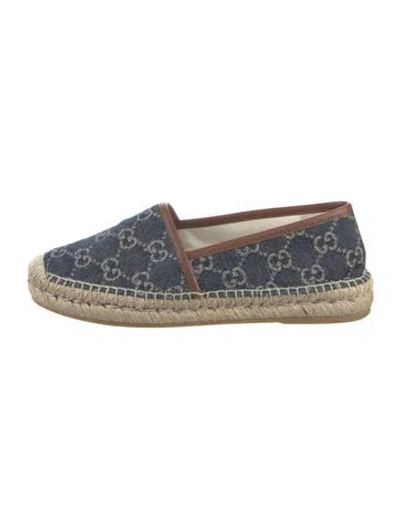 Pre-owned Gucci Gg Denim Denim Espadrilles In Blue