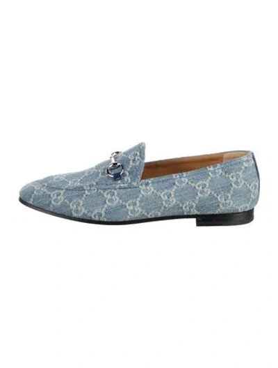 Pre-owned Gucci Gg Denim Denim Loafers In Blue