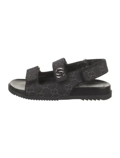 Pre-owned Gucci Gg Denim Denim Slingback Sandals In Multi