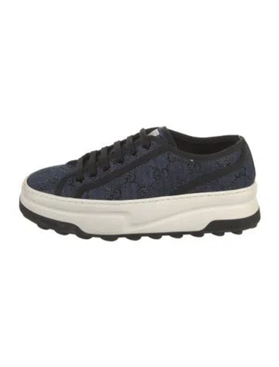Pre-owned Gucci Gg Denim Denim Sneakers In Blue