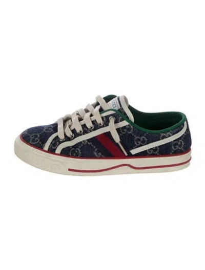 Pre-owned Gucci Gg Denim Denim Sneakers In Blue
