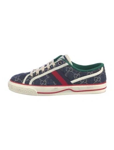 Pre-owned Gucci Gg Denim Denim Sneakers In Blue
