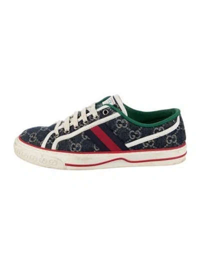 Pre-owned Gucci Gg Denim Denim Sneakers In Multi