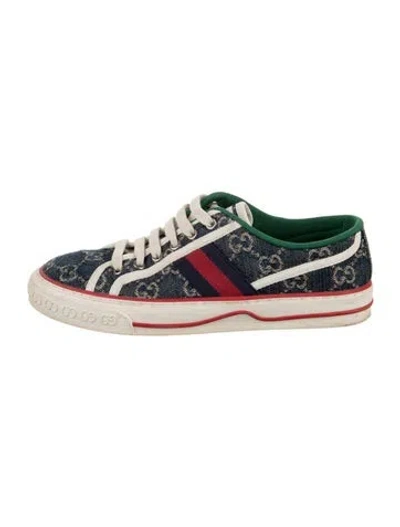 Pre-owned Gucci Gg Denim Denim Sneakers In Multi