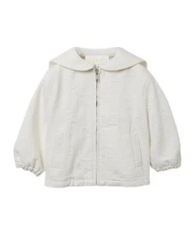 Gucci Gg Denim Jacket With Web Stripes