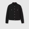 Gucci Gg Denim Jacquard Jacket In Black