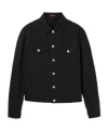 Gucci Cotton Denim Jacket With Horsebit In Black
