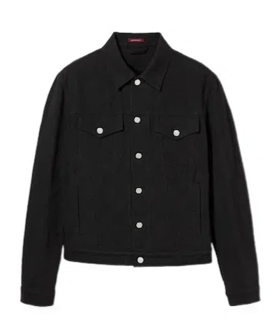 Gucci Gg Denim Jacquard Jacket In Black