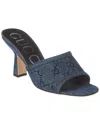 Gucci 80mm Gg-monogram Denim Mules In Blue