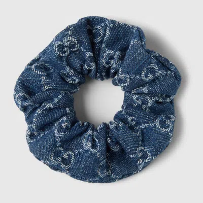Gucci Gg Denim Scrunchie In Blue