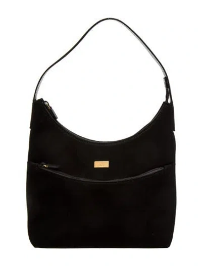 Pre-owned Gucci Gg Denim Shoulder Bag In Black