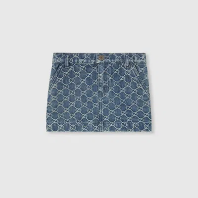 Gucci Kids' Gg Denim Skirt
