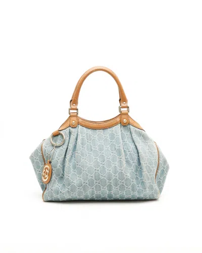 Gucci Gg Denim Sukey Bag In Multi