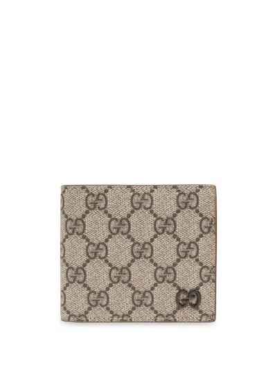 Gucci Gg Detailed Wallet In Neutrals
