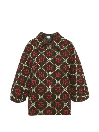 Pre-owned Gucci Gg Diamond Jacket In Black
