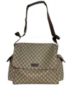 Gucci Gg Diaper Shoulder Bag In Beige Coated Canva
