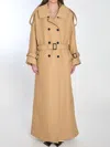 Gucci Womens Gg-monogram Double-breasted Wool And Silk-blend Coat Archive Beige In Beige