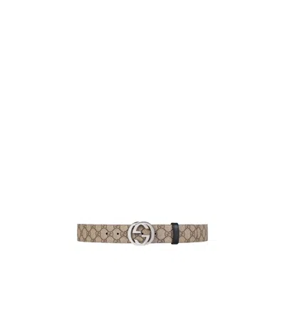 Gucci Gg Double Side Belt In Nude