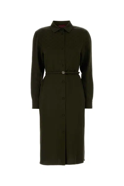 Gucci Gg Dress In Brown