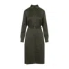 Gucci Gg-jacquard Midi Shirt Dress In Green