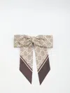 Gucci Gg Silk Jacquard Scrunchies In Sand