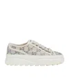 Gucci Treck Multicolor Gg Platform Sneakers In Nude