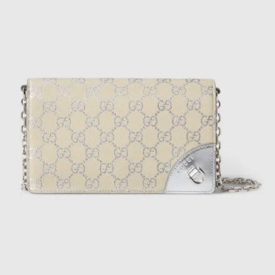 Gucci Gg Emblem Wallet On Chain In Neutral