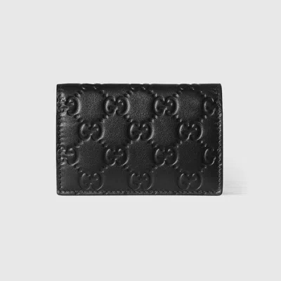 Gucci Gg Emblem Card Case In Black