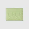 Gucci Gg Emblem Card Case In Green