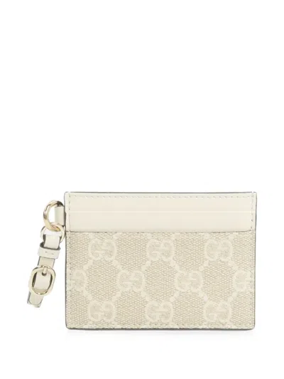 Pre-owned Gucci Gg Emblem Card Case In Neutral