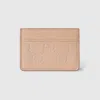 Gucci Gg Emblem Card Case In Pink
