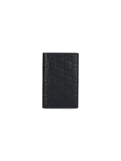 Gucci 'gg Emblem' Card Holder In Black