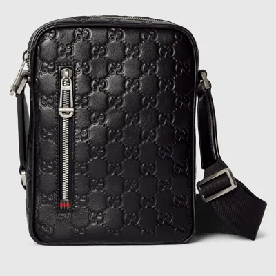 Gucci Gg Emblem Crossbody Bag Small In Black