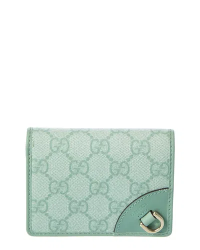 Gucci Gg Emblem Gg Coated Fabric & Leather Wallet