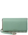 Gucci Gg Emblem Gg Coated Fabric & Leather Wallet On Chain