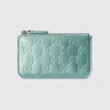 Gucci Gg Emblem Key Pouch In Blue