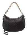 Gucci Gg Emblem Large Leather Hobo Bag In Black